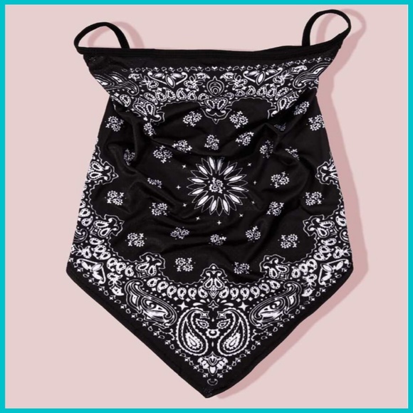 Paisley Mask Scarf w/ Ear Loops - Picture 2 of 7